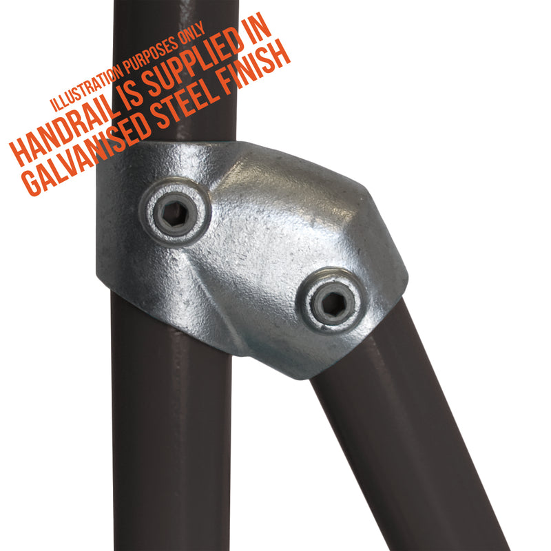 C29.129 Adjustable Short Tee 30° to 60° - Handrail Fitting