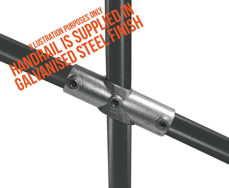 C28.130 Adjustable 2 Socket Cross 30­° to 45° - Handrail Fitting