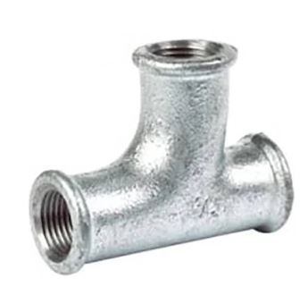 ¾ - 2" Galvanised Malleable Iron Sweep Tee Fitting