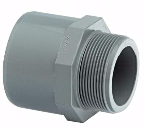 ABS Adapter Nipple Plain End to BSP Male Thread