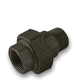 Black Malleable Iron Male/Female Union Fitting