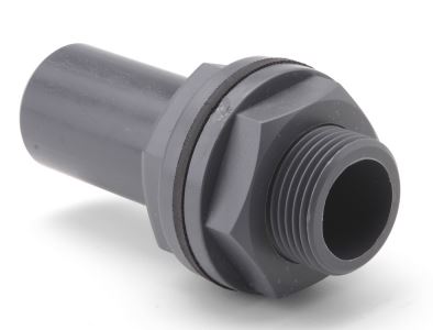 PVC Tank Connector Plain x Threaded | Flocon Valves Pipes & Fittings